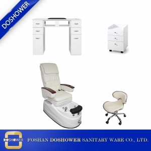 Fornecimento de cadeira de massagem salão de beleza cadeira de pedicure e cadeira de fezes pacote de móveis de unhas ofertas DS-8019 SET