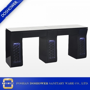 современный тройной стол для ногтей набор маникюрный стол двойной стол для ногтей производитель Китай DS-N2022
