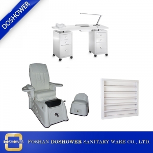 Pacote de salão de beleza cadeira de pedicure suprimentos cadeira de pedicure ad mesa de unhas atacado china DS-8018 SET