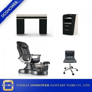 Tırnak dükkanı pedikür sandalye ile manikür masa salon mobilya toptan çin DS-L4004A SET
