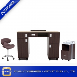 nail table and chair equipment with nail tables nail desk manicure table leather for  nail table chair set black  DS-N1654