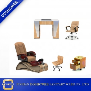 Yeni tasarım Pedikür sandalye tırnak masa istasyonu tırnak ekipmanları üreticisi
