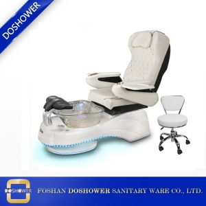 새로운 디자인 페디큐어 의자 고급 진주 화이트 스파 마사지 페디큐어 의자 DS - W1901