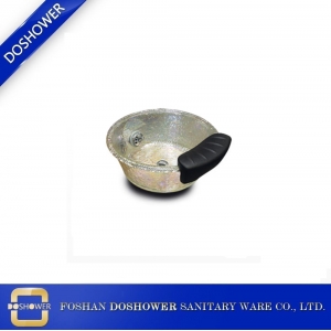 Whirlpoolネイルスパサロンペディキュアチェア付きペディキュアフットマッサージベースガラスボウル/ DS-BOWL3付き中国のOEMペディキュアスパチェア