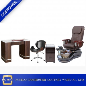 Pédicure et chaise de manucure Couverture avec chaises de pédicure en poudre acrylique télécommandée de la pompe de vidange pour chaise pédicure