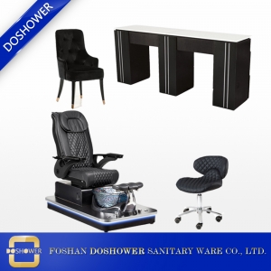 silla de pedicura y equipo de salón mesa de manicura de madera spa silla de pedicura paquete DS-W2014 SET