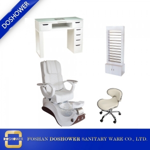 fornecedores e fabricantes de cadeira de spa pedicure China wholesale cadeira de massagem pipeless com tigela de vidro DS-S19 SET