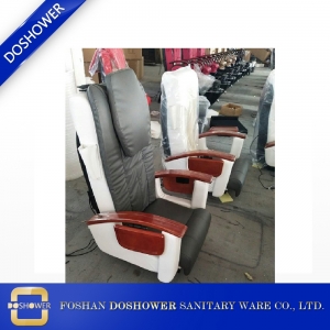 chaise de station de pedicure couverture en cuir gris et blanc deluxe pedicure chaise de massage spa pour salon de manucure