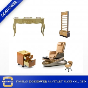 table à ongles populaire avec chaise de pédicure qualité en gros manucure équipement de pédicure complet en gros salon package DS-W1800 SET