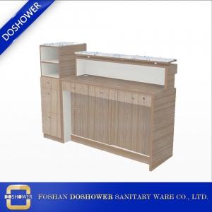 fornitore reception salone con ricevimento in marmo desk per reception in legno in vendita