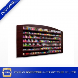 massief houten muur polish rack china groothandel wandgemonteerde display van polish rack cabinet supply DS-R2