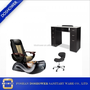 Cadeira de pedicure de estilo com cadeira de pedicure dupla preta para cadeiras de pedicure de spa de luxo DS-S17