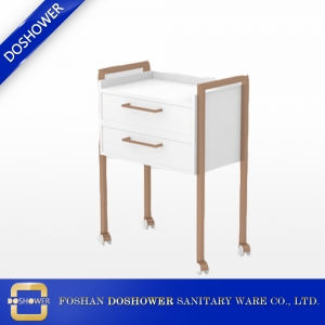 white two drawer chest wood look spa trolley for sale DS-TR3