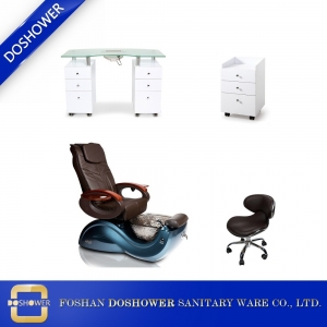 Pédicure spa en gros chaises luxe ongles spa chaise de pédicure ongles table set DS-S17A SET