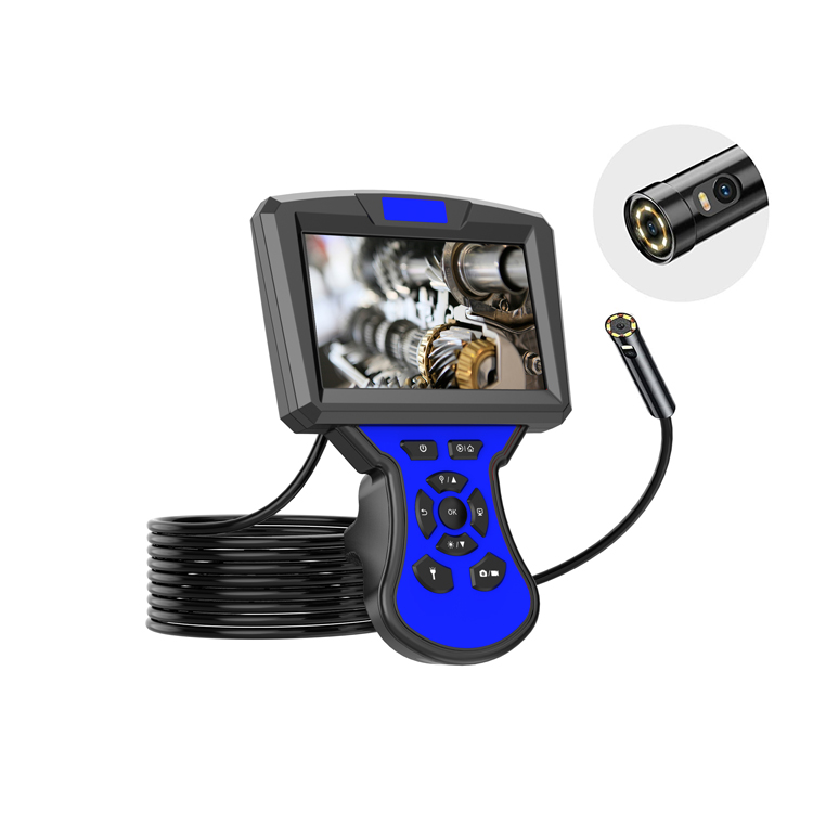 8mm boroscope 5inch portable hd endoscopic dual camera light source 5m endoscope instrument