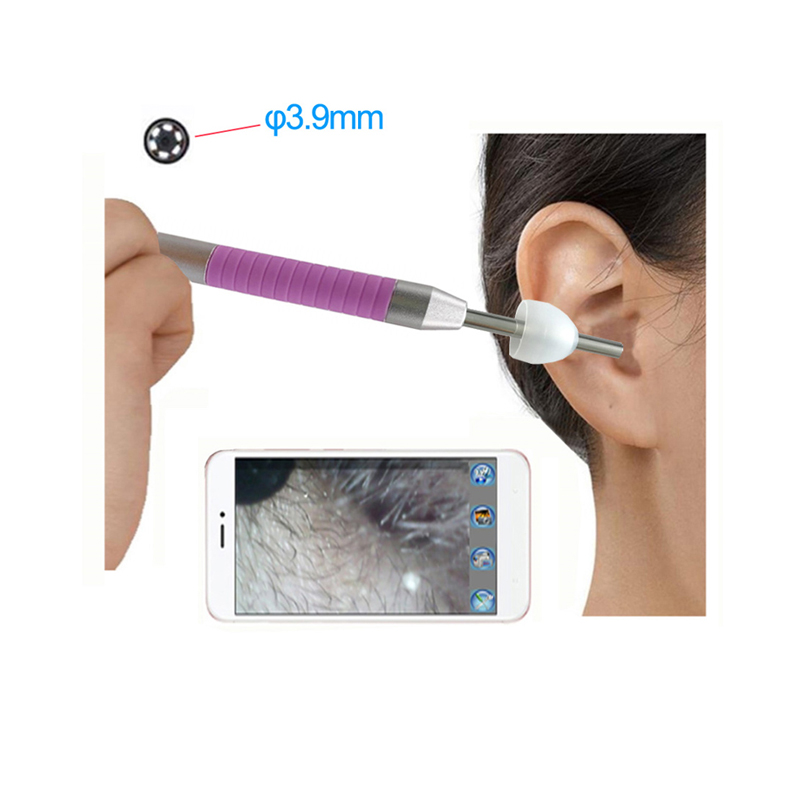 Focal distance 1.5cm mini 3.9mm digital otoscope for ear checking
