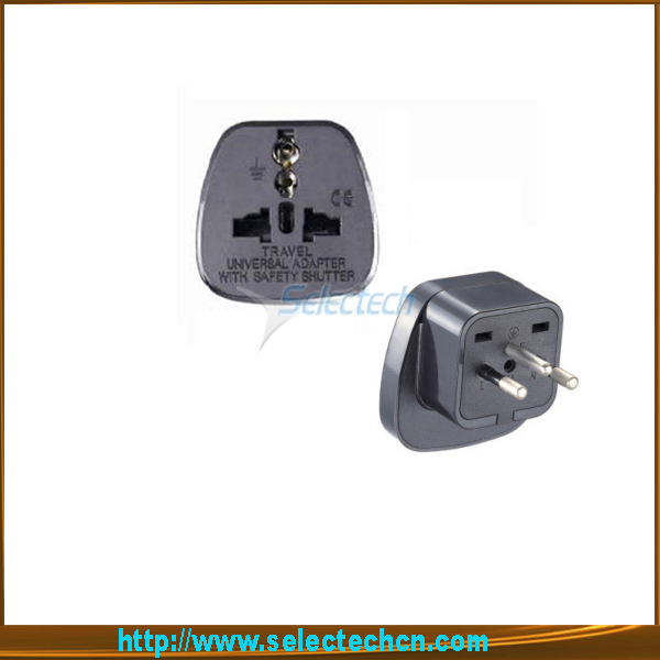 Hottest Safety France To Swiss Plug Adapter With Security Gate SES-11