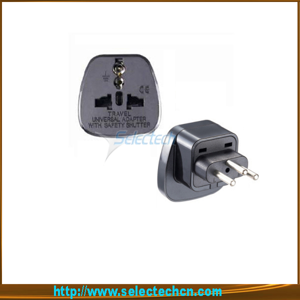 Safe Multi Swiss Travel Plug Adapter With Security Gate SES-11A
