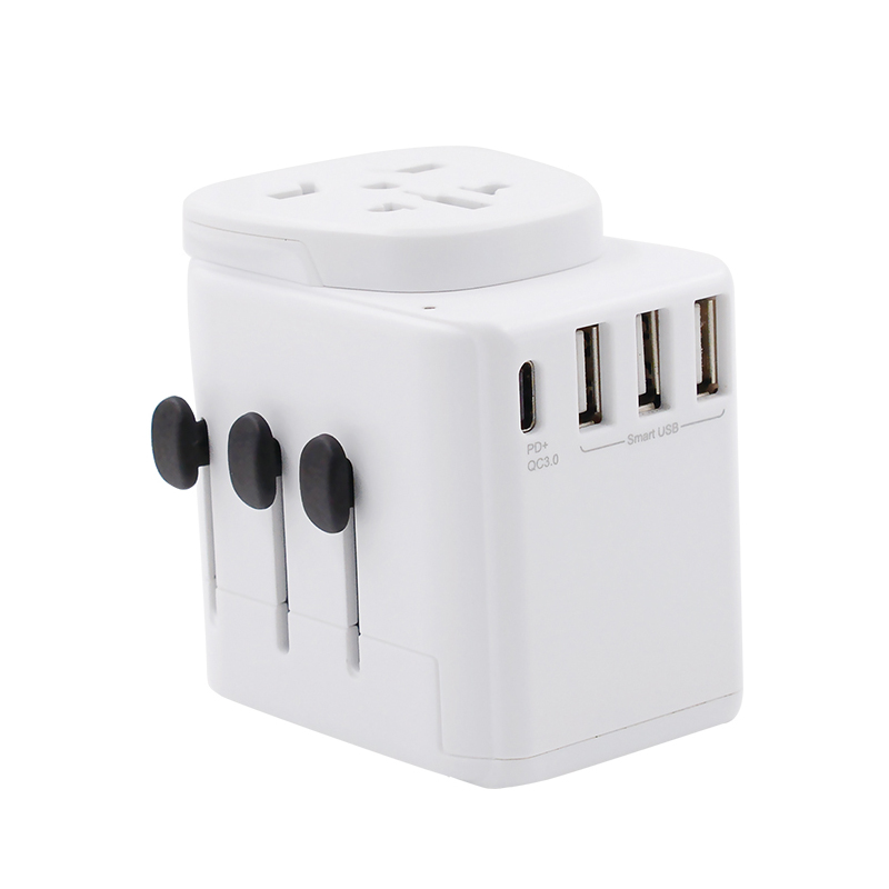 The Safest Global Travel Adapter ST-901D Type-C PD+QC USB*4 Fast Charger with BS certification