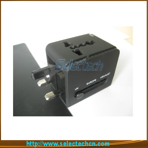 USB Charger Word Travel Adapter Voor Reizen Met Safety Shutter En 1A Output SE-MT148U2