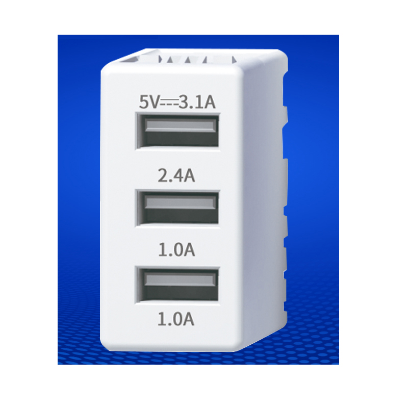 Módulo cargador USB 3 puertos USB receptáculo 5V 3.1A