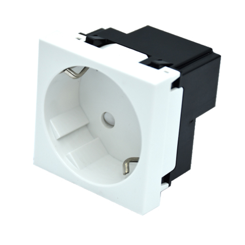 Ασύρματη υποδοχή εναλλασσόμενου ρεύματος λευκού γερμανικού τύπου Ενσωματωμένη υποδοχή pdu modular socket