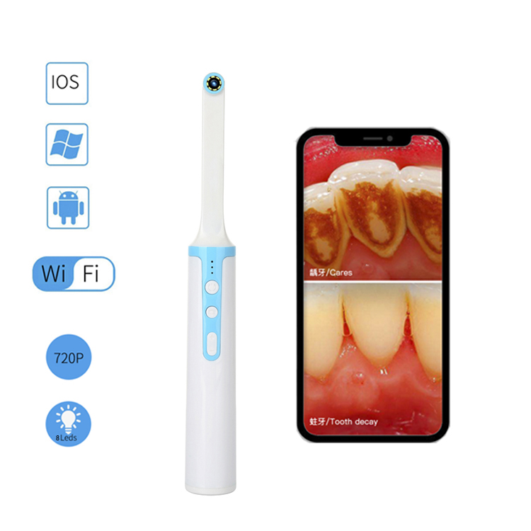 Wireless Wifi Oral Dental Camera 1080p Hd Adjustable 8 Led Light Wifi Intraoral Endoscope For Dentist Tool