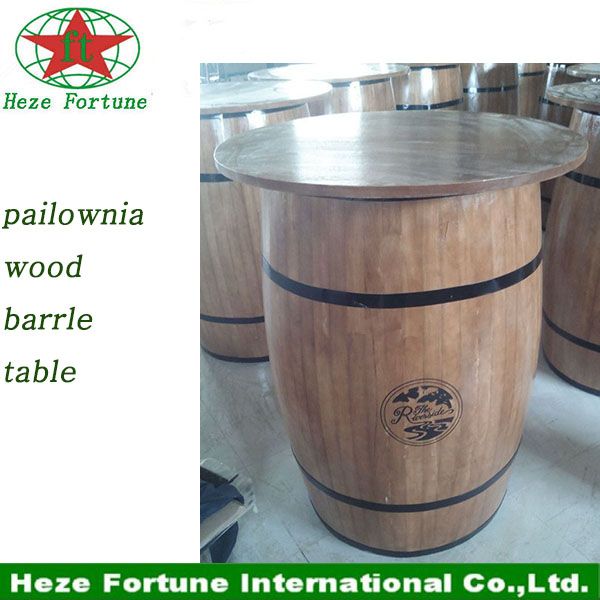 Restaurant Möbel Paulownia Holz Barrel Stehtisch