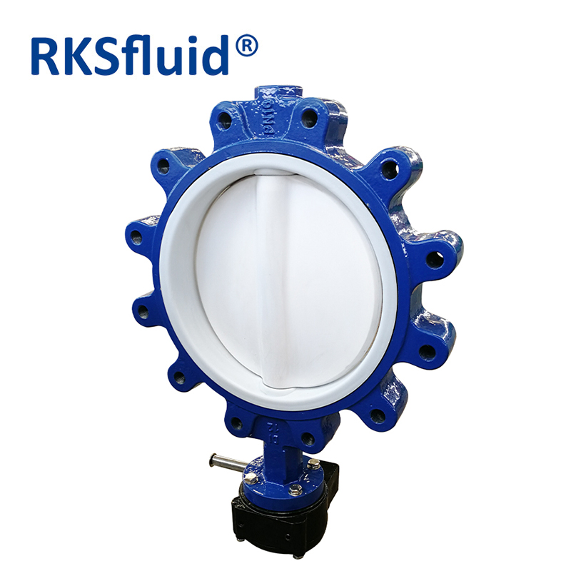 ANSI Class 150 cf8m ductile iron butterfly valve dn40 pn16 ptfe pfa lined butterfly valves