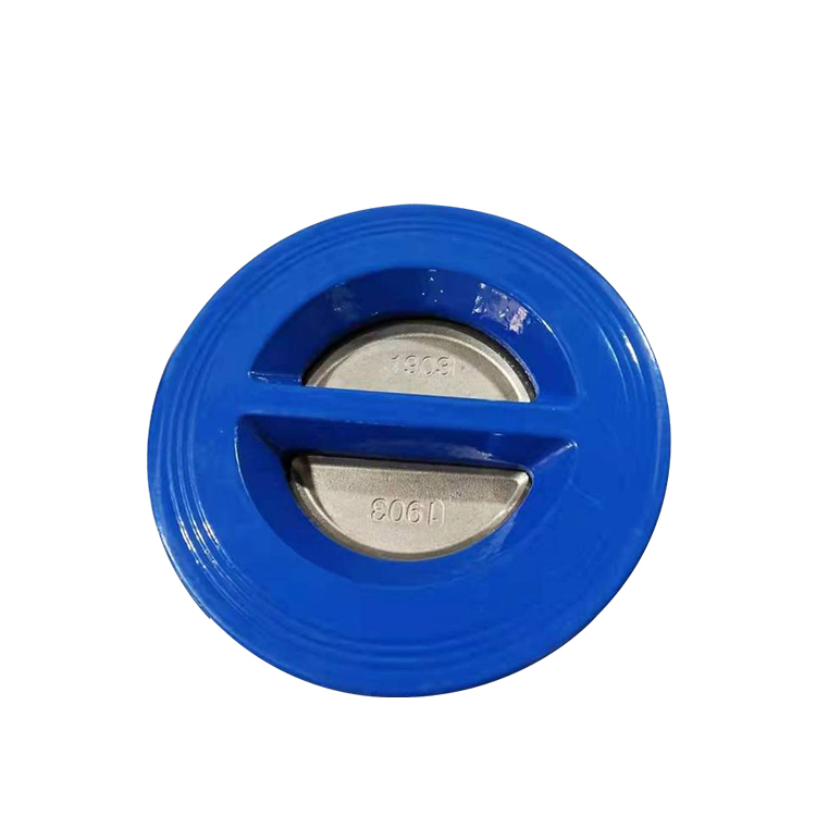 ANSI DN200 PN16 CF8 Cast Ductile Iron Seat Butterfly Dual Plate Spring Wafer Valve