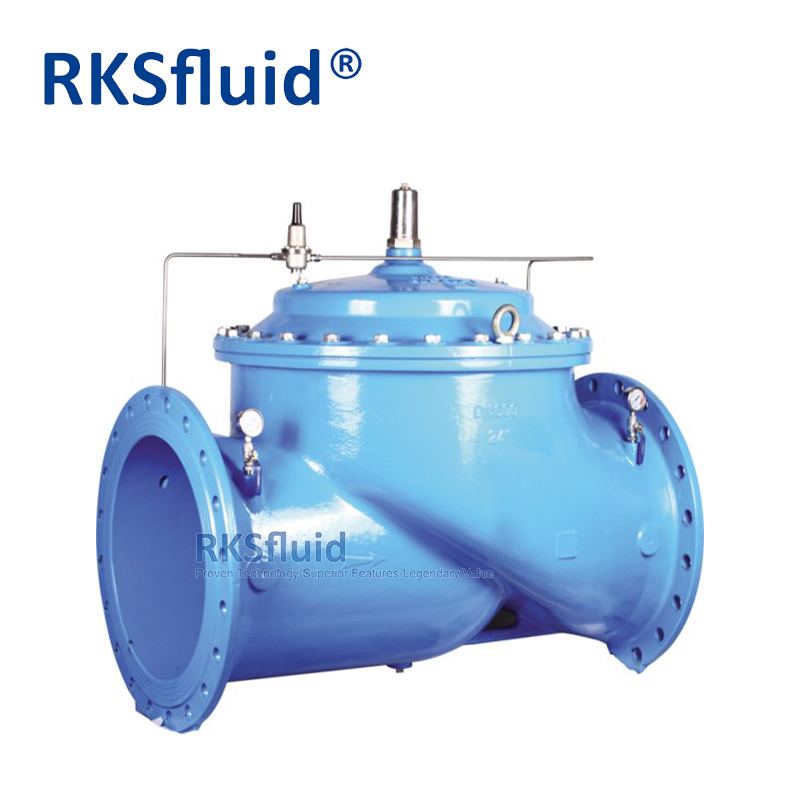 Válvula de alivio de presión ajustable ANSI Ductile Iron 200x PN16 para sistema de agua