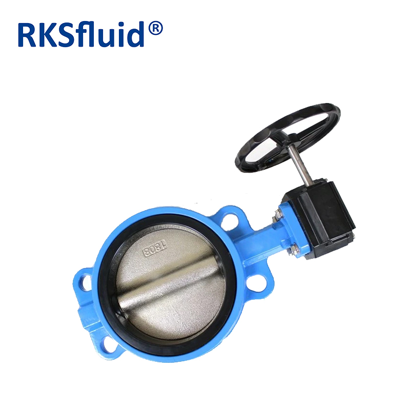 API ANSI Stainless Steel 4Inch Ductile Cast Iron Wafer Type Flange Butterfly Valve with CE