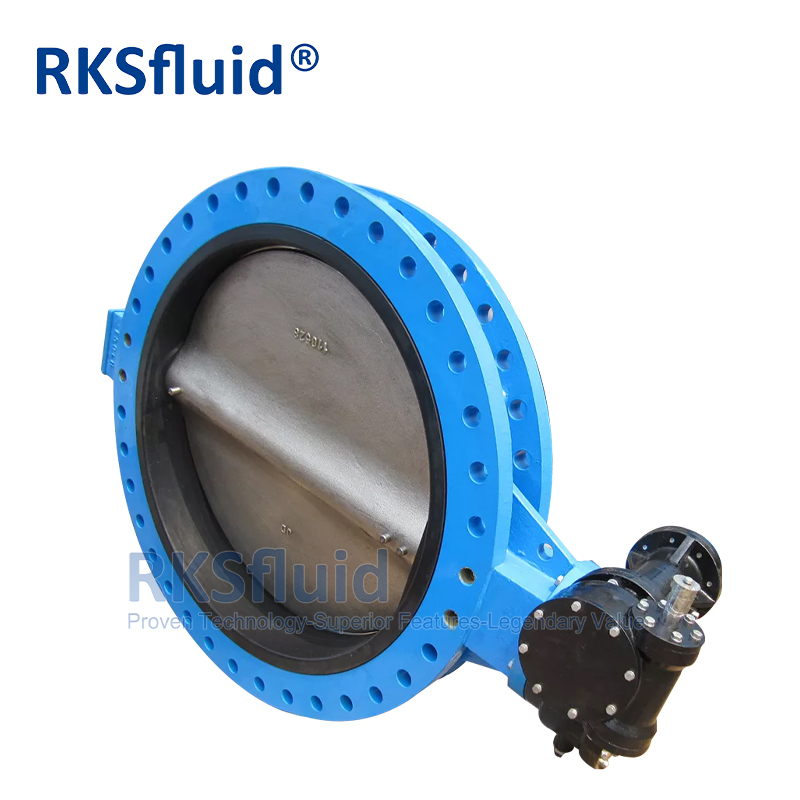 asme ductile iron dn800 double flanged serient seat butterfly valve pn10 pn16