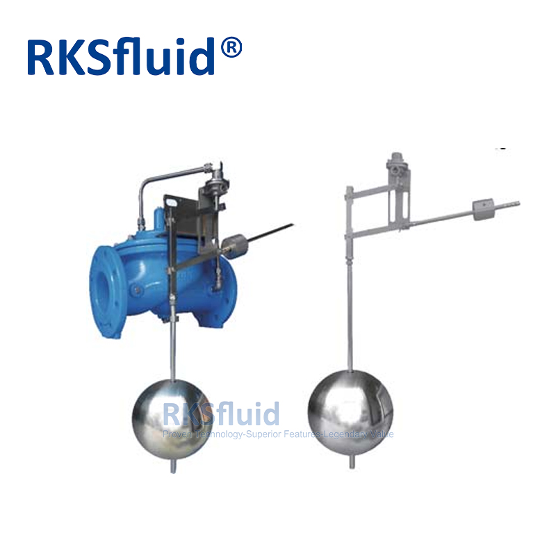 RKSfluid Iron Ductile Iron Water Water Tank ควบคุมวาล์วควบคุม PN16 การผลิตโรงงานวาล์วควบคุมน้ำ