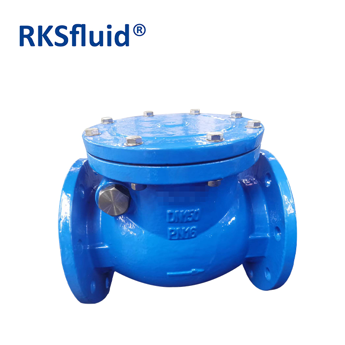 BS5153 PN16 4 inch ductile iron metal seated brass check valves GGG50 Industrial sewage swing type check valve