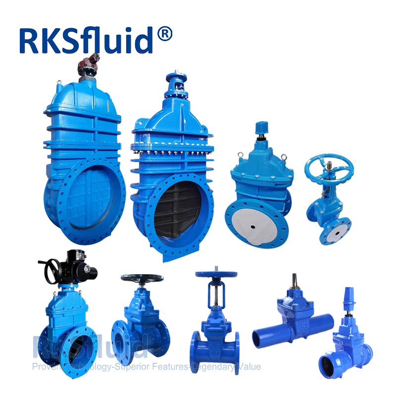 BS5163 F4 cast ductile iron gate valve rubber sealing EPDM NBR resilient seated double flanged gate valve 4 inch supplier price
