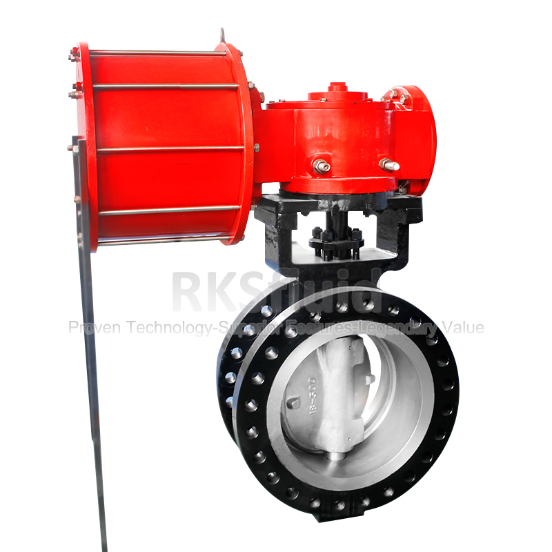 Chinese factory direct API ASME standard carbon steel metal flange type triple eccentric butterfly valve class300