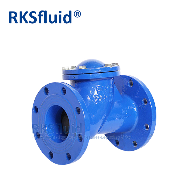 Chinese factory direct sale DIN3202 F6 ductile iron threaded and flange ball check valve DN65 PN10 for water treatment