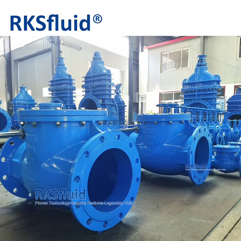 Custom made DI CI check Valve BS5153 ductile cast iron swing check valve DN500 with lever or counterweight