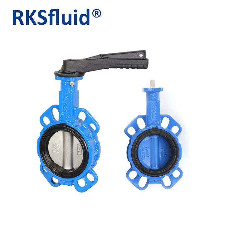 DN100 4 inch manual actuator operated Wafer style electric central butterfly valve