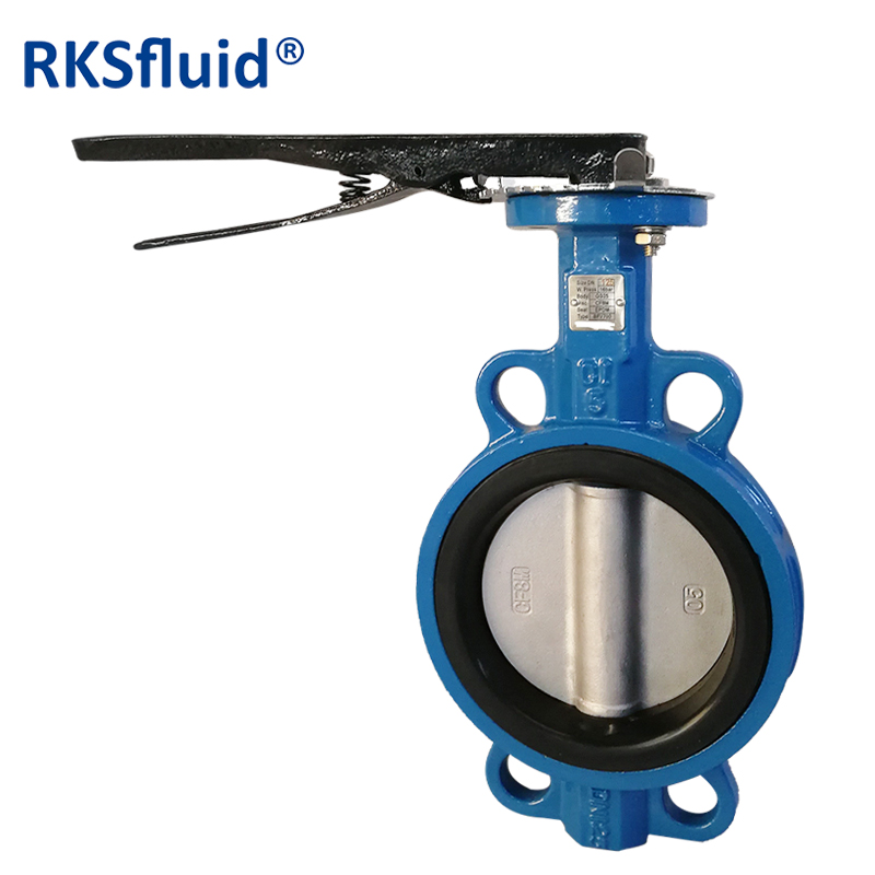DN125 PN16 CI DI DUCTILE IRON BODY CF8M WATER LUG Butterfly Valve with Handle Lever