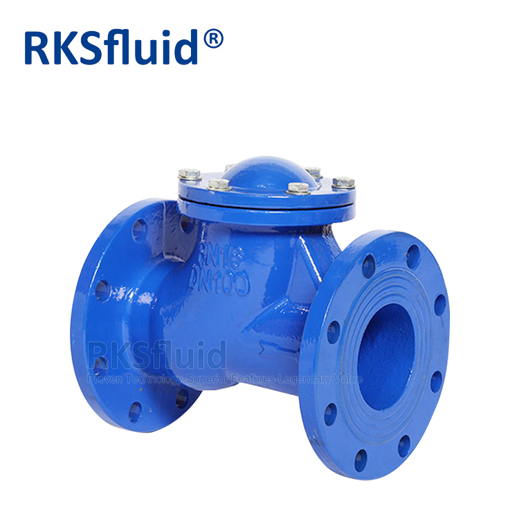 High quality non-return valve DN100 PN16 threaded flanged ductile iron ball check valve for sewage