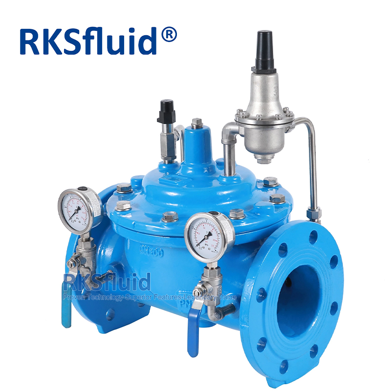 Automatic Ductile Iron Water Control Pressure Valve  PN16 DN100 Hydraulic Control Valves