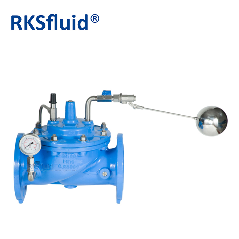 Válvula de controle de fluxo hidráulico Ferro dúctil de ferro automático Válvula de controle de flutuação para tanques de água para tanques de água