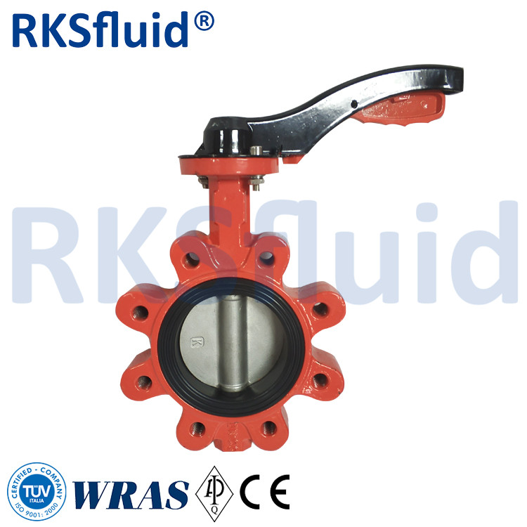 Handbetätigungs-Absperrklappe mit Handhebel oder Getriebe für Wasser-Öl-Rohrleitung
