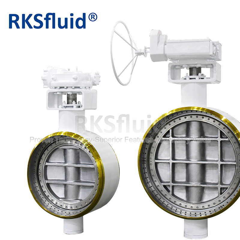 RKSfluid API598 PN25 Butt-Weld 삼중 편심 산업 마이닝을위한 나비 밸브