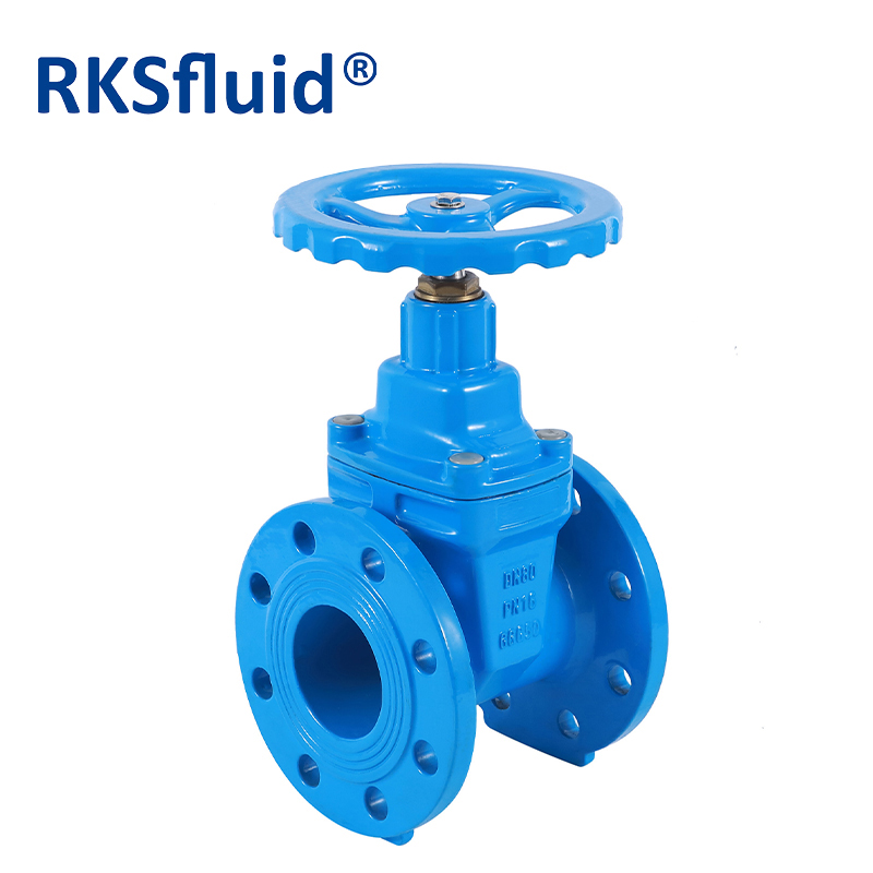RKSfluid DN100 12inch DIN 3352 F4 주철 소프트 씰 플랜지 게이트 밸브 가격