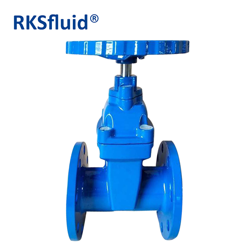 RKSfluid 브랜드 팩토리 공급 업체 연성 철 PN16 DN150 소프트 씰 회복력있는 좌석 플랜지 타입 게이트 밸브