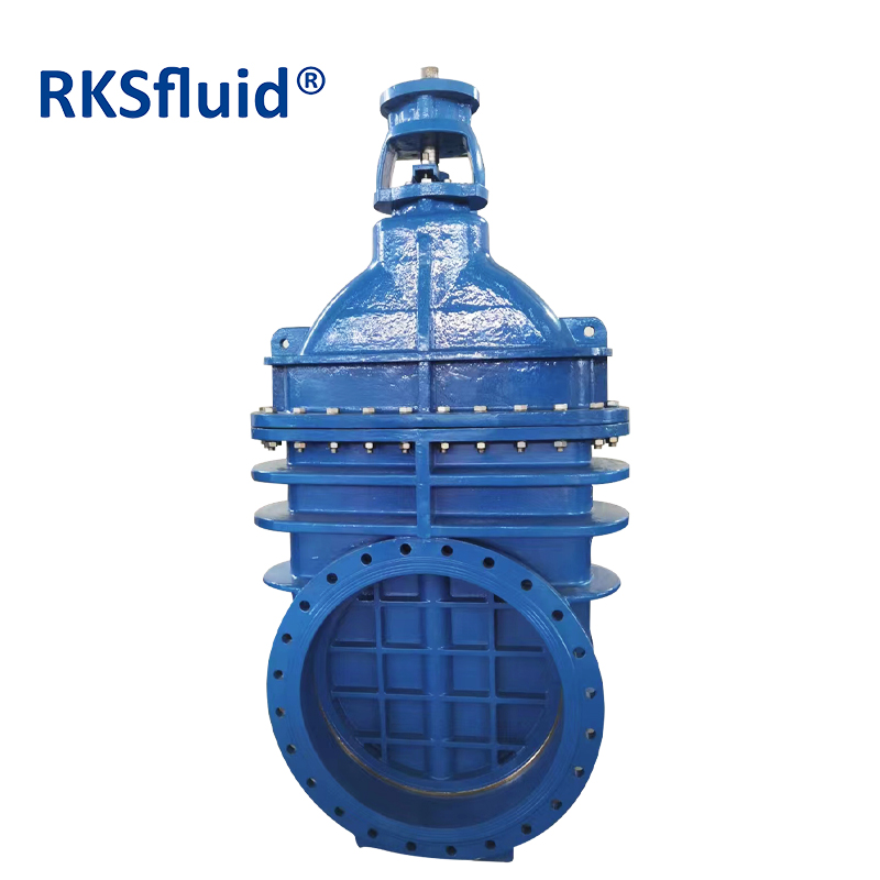 RKSfluid  cast iron dn800 pn10 ggg40 large diameter metal hard sealing gate valve