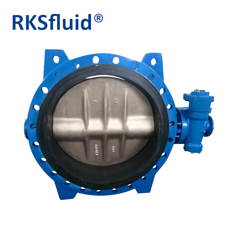 RKSfluid 연성 철 DN1000 웜 기어 동심 더블 플랜지 버터 플라이 밸브 중국 공장 나비 밸브